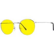 Sanches Unisex Altın Rengi Polarize Yuvarlak Retro Gözlük