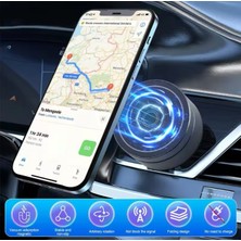 Tokqı Ultra Ince Vakumlu Telefon Tutucu Araba | 25N Manyetik Kuvvet Darbeye Dayanikli Vantuz ve 180° •