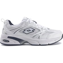 Lotto Athens Unisex Beyaz Lacivert Sneaker Spor Ayakkabı Düz Tabanlı Nefes Alabilir Tasarım
