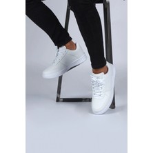 Jump 22233 Unisex Beyaz Sneaker Spor Ayakkabı Düz Kauçuk Taban Günlük Kullanıma Uygun