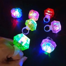 Ynt İthalat Kristal Tasarımlı LED Glow Işıklı 3 Modlu Pembe Yüzük 3.5 x 5 cm