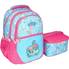 Mavi Flamingo Ilkokul Çantası Beslenme Çantalı 1350-19