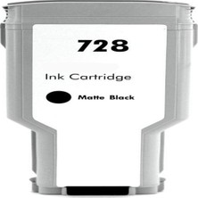 Bk Hp 728 Matte Black Mat Siyah 300ML Muadil Plotter Kartuşu F9J68A