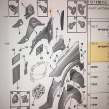 Peugeot 206 Sağ Ön Çamurluk Iç Sacı 7120Y8 + 7119PP