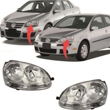 Ns Nilser Auto Parts Ns Vw Golf 5 Jetta Sağ-Sol Takım Far Lambası Içi Nikelaj 05-11
