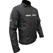 Xspeed Wise Korumalı Motosiklet Montu 50. Yıl Siyah Kışlık Kısa Mont 4 Mevsim Özellikli