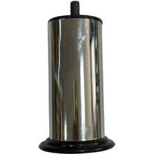 Krom Rengi Kalın Sağlam Metal 12 cm Kalın Somunlu Metrik 10, Kalın Dış Baza Ayağı