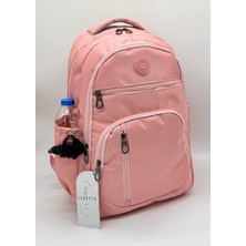 Çok Bölmeli Suya Dayanıklı Kumaş Modern Okul Sırt Çantası 1710 Pudra
