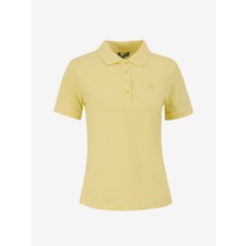 Discovery Expedition D5SL-TST3598 Sarı Basic Düz Kadın Polo T-Shirt