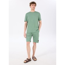 Discovery expedition d4sm-sht3221 açık haki standart erkek sweat şort