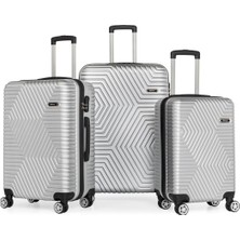 Çanta Aksesuar Mujde G&d Polo Suitcase Abs 3'lü Lüx Valiz Seyahat Seti