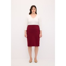Düz Dar Etek Bordo 127L8456005