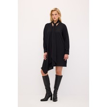 Love My Body V Yaka Volanlı  Elbise