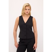 Love My Body Çizgili Yelek