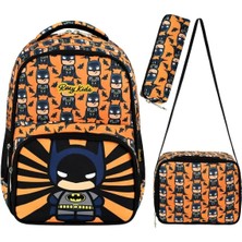 Yarasa 3'lü Set Ilkokul Çantası, Termal Beslenme Çantası ve Kalem Kutusu Seti