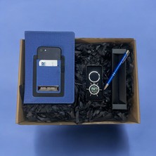 Kişiye Özel Isim Baskılı Hediye Kutulu Tarihsiz Telefon Cepli Ajanda & Kalem& Pusula Anahtarlık Seti