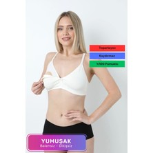 Yumuşak Toparlayıcı Rahat Dayanıklı Tam Kalıp Beatris Pamuklu Balensiz Emzirme Sütyen