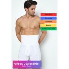 Lidya Cottone Özel Üretim Şekillendirici Basen Göbek Toparlayıcı Bel Erkek Beyaz Boxer Korse