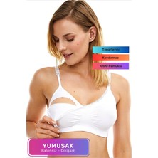Yumuşak Toparlayıcı Rahat Dayanıklı Tam Kalıp Dikişsiz Pamuklu Balensiz Emzirme Sütyen