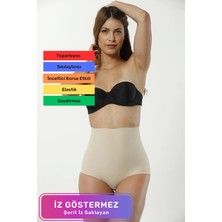 Lidya Cottone Premium Kaymaz Kadın Toparlayıcı Vücut Şekillendirici Kaymayan Lazer Kesim Slip Korse