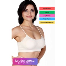 Lidya Cottone Yeni Sezon Esnek Askılı Pedli Rahat Kadın Konforlu Ince Askılı Pedli Kadın Büstiyer Iç Giyim