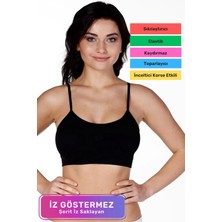Lidya Cottone Yeni Sezon Esnek Askılı Pedli Rahat Kadın Konforlu Ince Askılı Pedli Kadın Büstiyer Iç Giyim