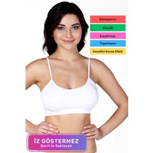 Lidya Cottone Yeni Sezon Esnek Askılı Pedli Rahat Kadın Konforlu Ince Askılı Pedli Kadın Büstiyer Iç Giyim