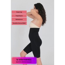 Lidya Cottone Özel Tasarım Vücut Şekillendirici Toparlayıcı Iz Göstermeyen Push-Up Destekli Yüksek Bel Dikleştirici Korse