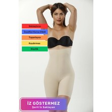 Lidya Cottone Özel Üretim Kaymaz Kadın Toparlayıcı Şekillendirici Iz Yapmaz Lazer Kesim Yüksek Bel Paçalı Korse