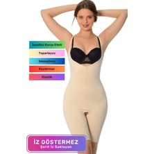 Lidya Cottone Premium Incelten Askılı Toparlayıcı Vücut Şekillendiren Kadın Fermuarlı Tam Boy Korse
