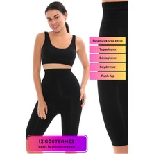 Özel Tasarım Vücut Şekillendirici Kadın Kaymaz Silikonlu Doğum Sonrası Toparlayıcı Paçalı Korse