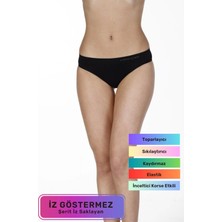 Premium Toparlayıcı Iz Göstermeyen Düşük Bel Siyah Dikişsiz Slip Korse