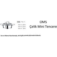 Oms Collection 3'lü Mini Tencere Takımı (Düz-Basık)