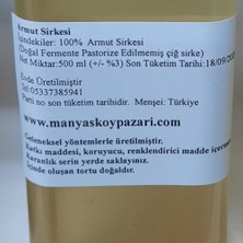 Manyas Köy Pazarı Doğal Katkısız Ev Yapımı Armut Sirkesi 500ml