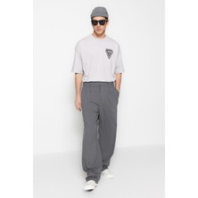 Gri Wide Leg Kumaş Pantolon TMNSS23PL00039