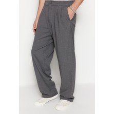 Gri Wide Leg Kumaş Pantolon TMNSS23PL00039