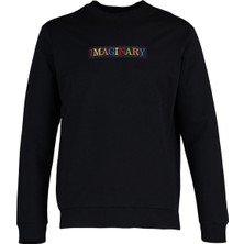 Siyah Erkek Regular Fit Bisiklet Yaka Uzun Kollu Sweatshirt TMNAW23SW00089