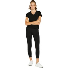 CT130 Basic V Neck T-Sh Siyah Kadın T-Shirt
