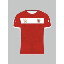 Sportech Kurt Motifli Türkiye Forması Tek Üst K0172 116 Yazılabilir Tek Kelime ve Numara İçin