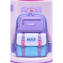 Tam Ortopedik Sırt ve Bel Kavramalı 90 Derece Açılır Okul Çantası Lila OSÇ798