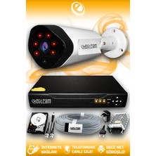 Elitcam 1 Kameralı Uzay 1 Dış Kamera Set 100 GB HDD Full Hd Gece Görüşlü Güvenlik Kamerası Sistemi