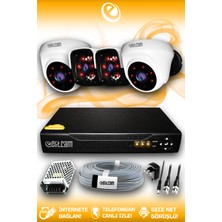 Elitcam 4 Kameralı Panda 2 Iç Kamera Set Hdd'siz Full Hd Gece Görüşlü Güvenlik Kamerası Sistemi