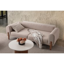 Edsy Home Galata 3+3 Koltuk Takımı Sütlü Kahve