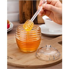 Madame Coco Lorenzo Kaşıklı Cam Bal Kavanozu - 240ml