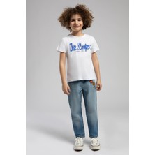 Lee Cooper Drawinglogo Erkek Çocuk %100 Pamuk T-Shirt Beyaz-L