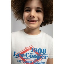 Lee Cooper Bangor Erkek Çocuk %100 Pamuk T-Shirt Ekru