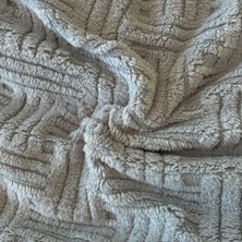 Out Yuy 1 Parça Yumuşak Kadife Jacquad Battaniye 100*150CM Gri (Yurt Dışından)