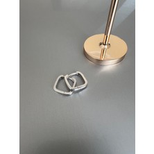 Zeta Jewel Kare Gümüş Halka Küpe