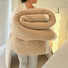 Out Yuy 1 Parça Yumuşak Kadife Jacquad Battaniye 100*150CM Haki (Yurt Dışından)