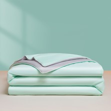 Out Yuy Serinletici Yaz Yorganı 1 Adet Yumuşak Nefes Alabilen Hafif 110*150CM Açık Yeşil+Açık Gri (Yurt Dışından)